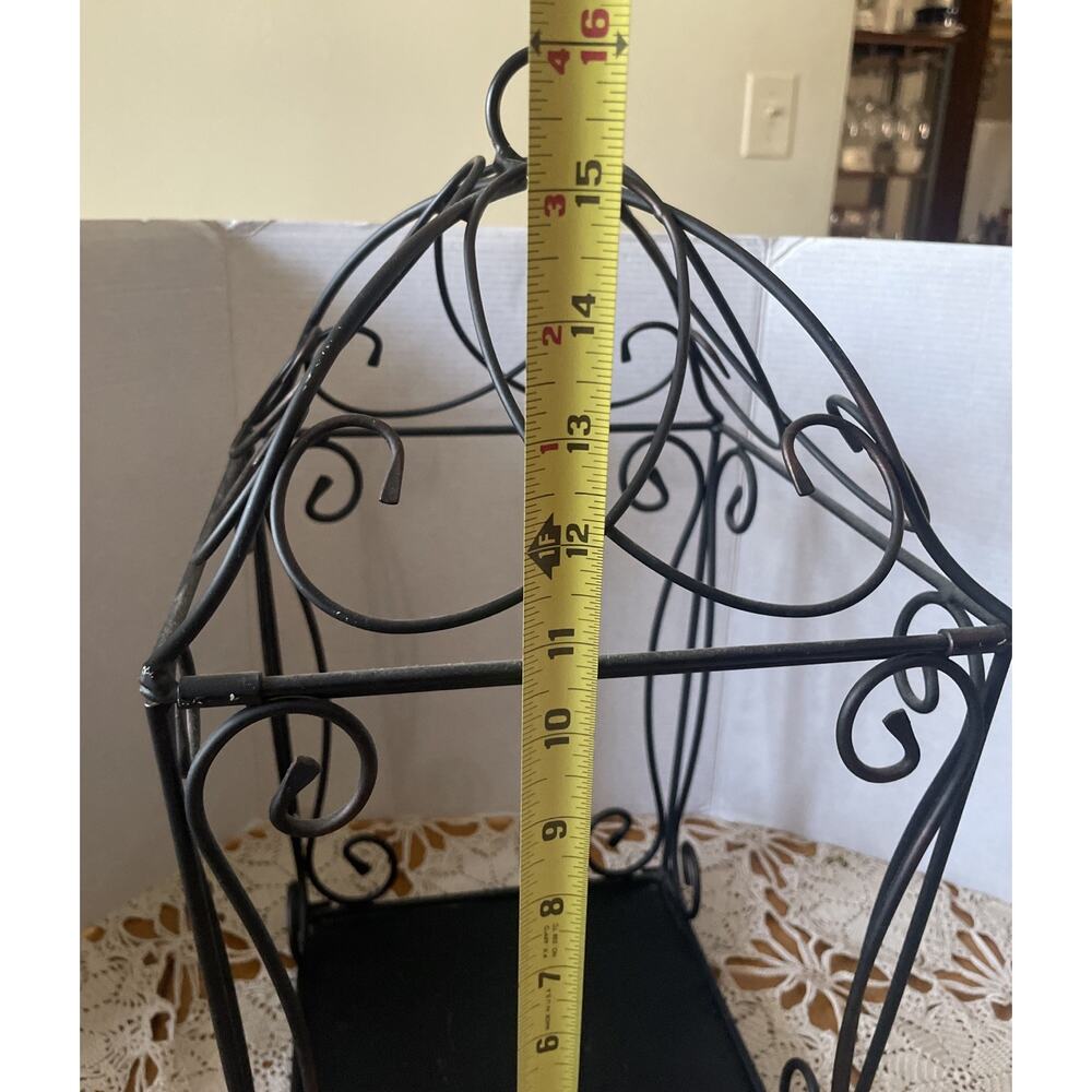 Partlite Symphony Lantern HB4106U Black Hanging Cage Candle Holder 16” X 9” XL - Picture 7 of 8